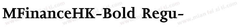 MFinanceHK-Bold Regu字体转换